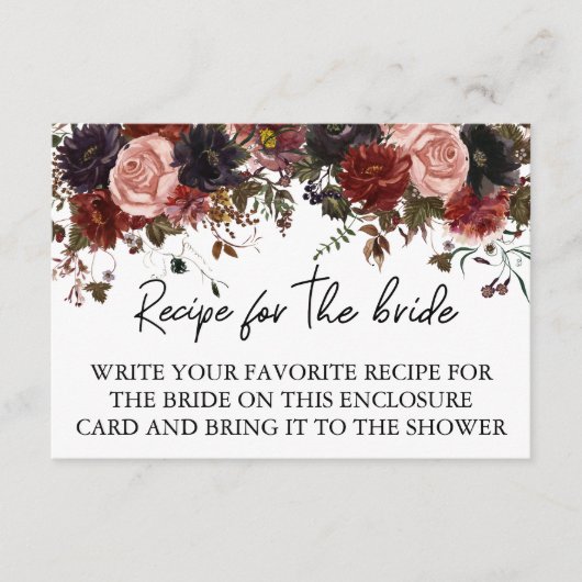 花嫁レシピブライダルシャワー秋ハロウィーン エンクロージャーカード (正面)