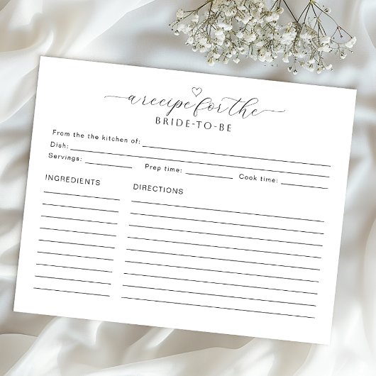 花嫁レシピ | ミニマルブライダルシャワー