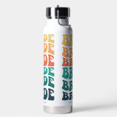 花嫁レトロテキスト レインボーカスタム ウォーターボトル (左面)