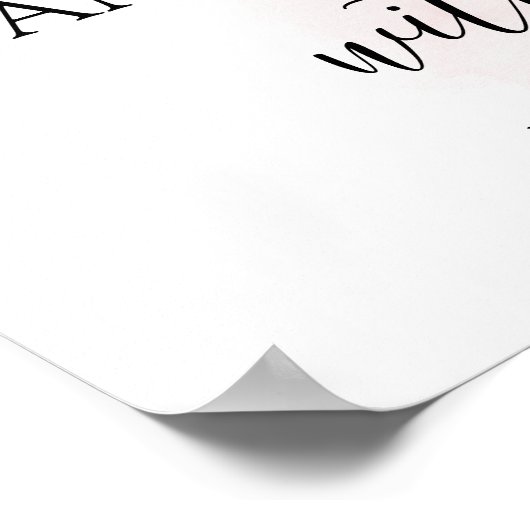 花嫁レモンのピンクの看板を紹介してくれてありがとう ポスター (角)