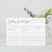 花嫁ワイルドフラワーのシックなレシピフローラカード 招待状 (スタンド正面)