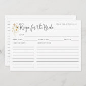 花嫁ワイルドフラワーのシックなレシピフローラカード 招待状 (正面/裏面)