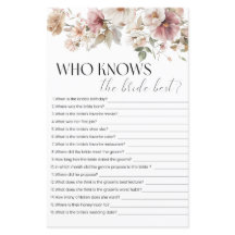 花嫁ワイルドフラワーのブライダルシャワーゲーム