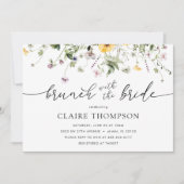 花嫁ワイルドフラワーシャワー付きブランチ招待状 招待状 (正面)
