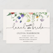 花嫁ワイルドフラワーシャワー付きランチ招待状 招待状 (正面/裏面)