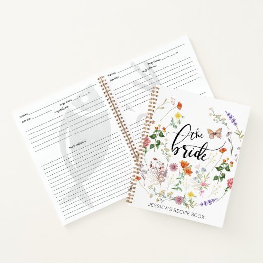 花嫁ワイルドフラワーズヴィンテージ名レシピノート ノートブック (内部)