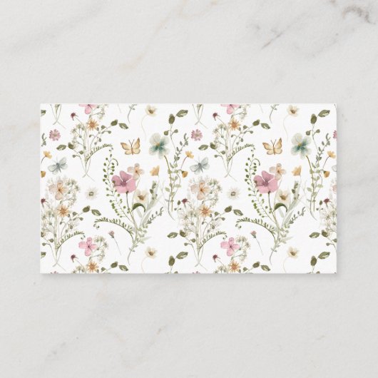 花嫁ワイルドフラワーレシピのブライダルシャワー エンクロージャーカード (裏面)