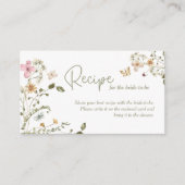 花嫁ワイルドフラワーレシピのブライダルシャワー エンクロージャーカード (正面)