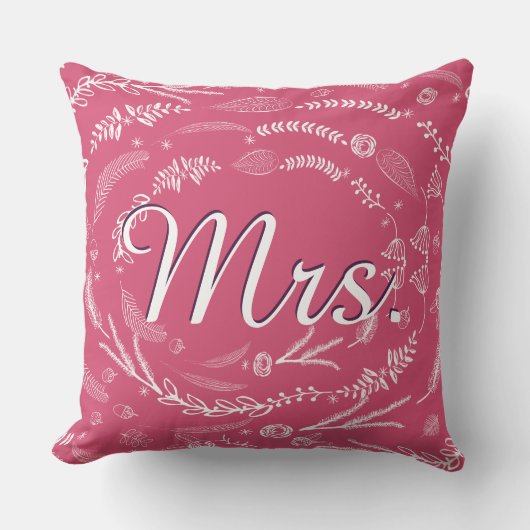 花嫁ヴィンテージフローラガーランド装飾用クッション クッション (正面)