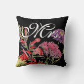 花嫁ヴィンテージフローラレッドピンクプラム織機フローラ クッション (裏面)