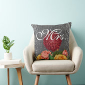 花嫁ヴィンテージフローラレッドヘイルームバラ クッション (椅子)