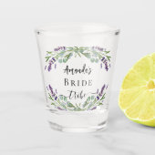 花嫁一族 ラベンダー ユーカリ 緑の装飾 ウェディング ショットグラス (正面)