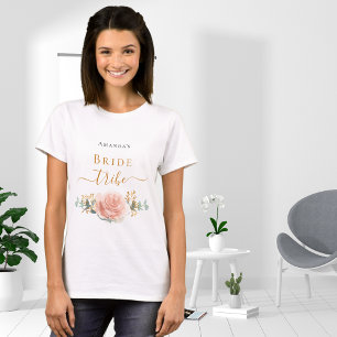 花嫁一族 ローズゴールド フローラル ユーカリ グリーン Tシャツ