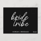 花嫁一族 | 現代のウェディングパーティープロポーズ ポストカード (裏面)