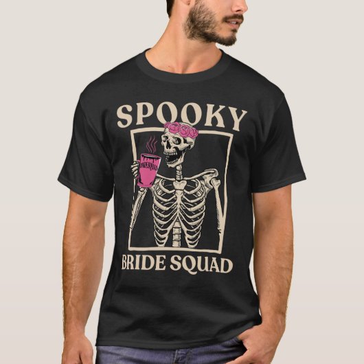 花嫁不気味分隊スケルトンハロウィンチェロレットP Tシャツ (正面)