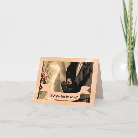 花嫁与えの遠くに父なるセピア 招待状 (正面)