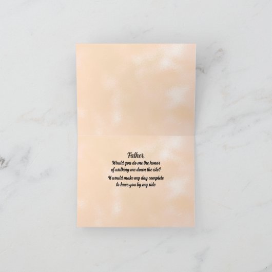 花嫁与えの遠くに父なるセピア 招待状 (内部)