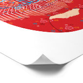 花嫁中国のマトリョーシカのポスター ポスター (角)