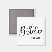 花嫁予定 2025年 婚約者 夫人 妻  bachelorette パーティー マグネット (正面/裏面)