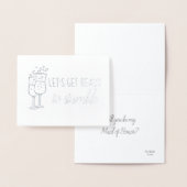 花嫁介添人につまずく準備をしようおもしろい 箔カード (ディスプレー)