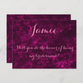 花嫁介添人の招待を受けて貰えるか インビテーションポストカード (正面/裏面)