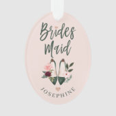 花嫁介添人への贈与 |名前とメッセージのハイヒール オーナメント (正面)