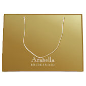 花嫁介添人 |グラマモダンラスなグラデーション金ゴールド ラージペーパーバッグ (正面)