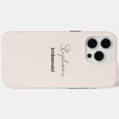 花嫁介添人 |ミニマルモダンリストスクリプト赤面ピンク Case-Mate iPhoneケース (裏面 (横))