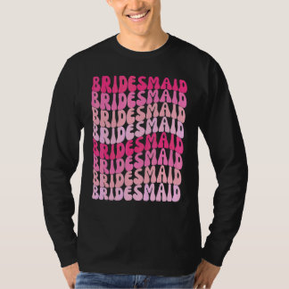 花嫁介添人 I Do Crew レトロ バチェラー・パーティー ブリ Tシャツ