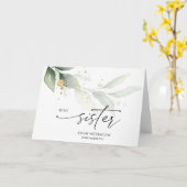 花嫁付き添い人と姉妹の結婚式の日の贈り物 カード (黄色い花)