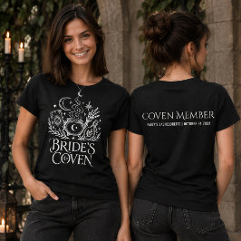 花嫁付き添い女性 魔法使いの魔女 バチェラー・パーティー 黒 Tシャツ