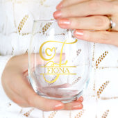 花嫁付添人の手紙モダンエレガント、 ステムなしワイングラス