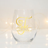 花嫁付添人の手紙モダンエレガント、 ステムなしワイングラス