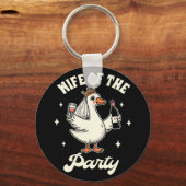 花嫁候補のおバカちゃん ウェディング ドリンク 新婦 パーティの妻 キーホルダー (正面)