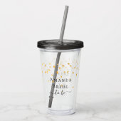 花嫁候補の名前をゴールドハートで飾る アクリルタンブラー (裏面)