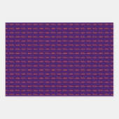 花嫁候補の名前 | ハロウィン ウェディング パープル オレンジ ラッピングペーパーシート (正面2)