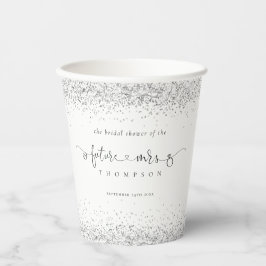 花嫁候補 名 シルバーグリッター ブライダルシャワー 紙コップ