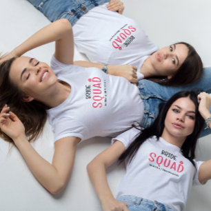 花嫁分隊ピンクモダンのバチェロレッテ花嫁 Tシャツ