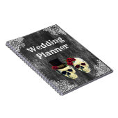 花嫁及び新郎のスカルのウェディングプランナーのノート ノートブック (右側)