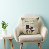 花嫁及び新郎のスカルの結婚式 クッション (椅子)