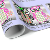 花嫁及び新郎のパーソナライズな結婚式の包装紙 ラッピングペーパー (ロールコーナー)