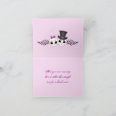 花嫁及び新郎Skulliesは(すみれ色) "感謝していしています" サンキューカード (内部)