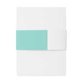 花嫁及びCoあなた及び私ティール(緑がかった色)の青い結婚式の続き 招待状ベリーバンド (裏面例)