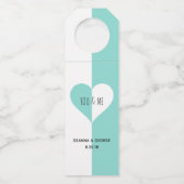 花嫁及びCOあなた及び私結婚式の続きのボトルのハンガー ボトルネックタグ (正面)