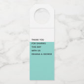 花嫁及びCOあなた及び私結婚式の続きのボトルのハンガー ボトルネックタグ (裏面)