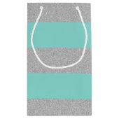 花嫁及びCOの青く、銀製のパーティーのギフトバッグ スモールペーパーバッグ (裏面)