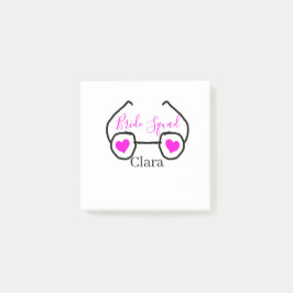 花嫁団のピンクとブラックの眼鏡 ハートのウェディングパーティ ポストイット