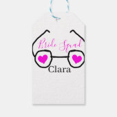 花嫁団 ピンク ブラック サングラス ハート ブライズメイド ギフトタグ (裏面)