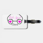 花嫁団 ピンク ブラック サングラス ハート ブライズメイド ラゲッジタグ (裏面横)