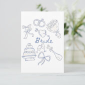 花嫁婚約結婚のカップルの夫の妻 サンキューカード (スタンド正面)